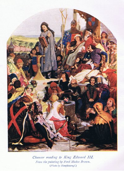 Chaucer reading to King Edward III by Ford Madox Brown